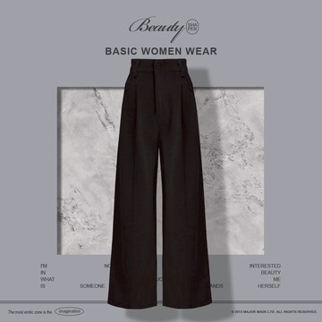 【MAJOR MADE】燈心絨打摺造型寬褲