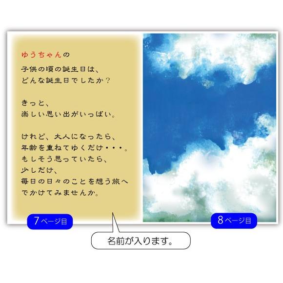 誕生日プレゼント 夫 絵本 40代  30代 50代  旦那 夫 名入れ 名前入り サプライズ  世界に1冊 オリジナル絵本 The birthday