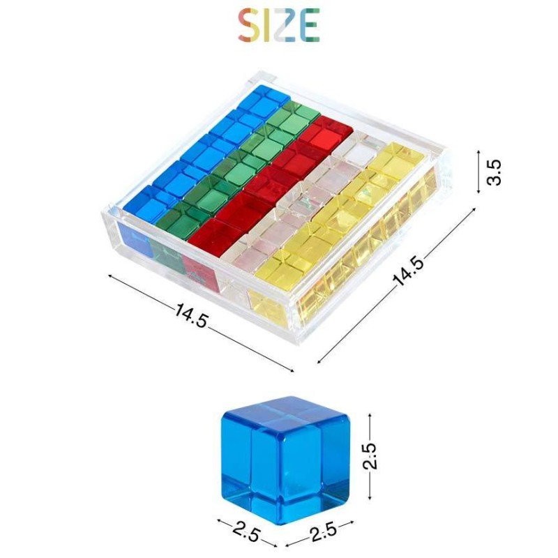 1年保証 アクリル積み木 25ピース 透明 クリア カラフル キューブ 3歳以上 おしゃれ おもちゃ 知育玩具 ブロック 男の子 女の子 子供 誕生日  送料無料 | LINEブランドカタログ