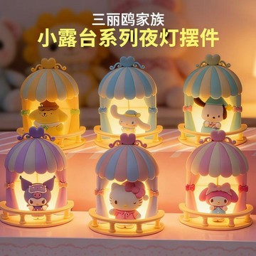 ✨桃園出貨✨三麗鷗家族小露臺小夜燈系列HelloKitty凱蒂貓冰箱貼動漫周邊擺件