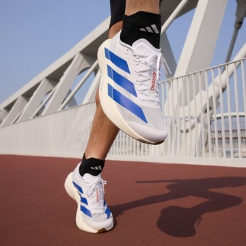 ADIDAS 慢跑鞋 ADIZERO EVO SL 白藍色 運動鞋 男 JS4494