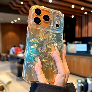 漸變奢華 百福小馬防摔殼 手機殼 適用 蘋果 iPhone 17 16 15 14 13 12 Pro max 保護殼