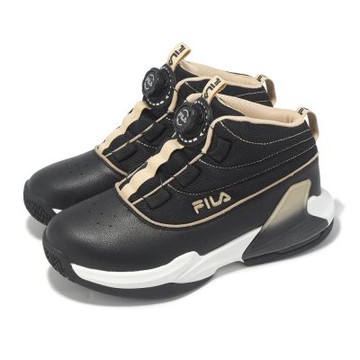 Fila 籃球鞋 B801Z 大童 女鞋 黑 卡其 旋鈕 運動鞋 斐樂 3B801Z088
