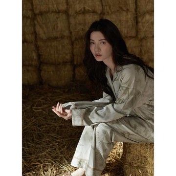 同語睡衣女莫代爾棉春夏季長袖家居服中式可外穿寬松女士新款套裝