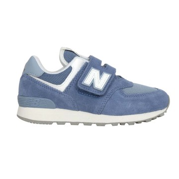 NEWBALANCE 男女中童休閒運動鞋-WIDE-574系列 NB 寬楦 PV574FDG 珊瑚藍白