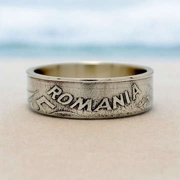 羅馬尼亞錢幣戒指 50 bani 2016, 羅馬尼亞戒指 男款, 羅馬尼亞錢幣戒指