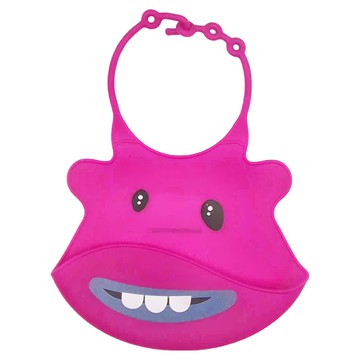 ULUBULU 矽膠圍兜 100%食用級矽膠材質  怪獸山姆 桃紅色  1件