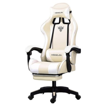 HONG JIN 宏晉 賽車電競椅  米白  119 x 64 x 109cm