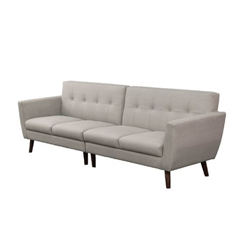 【UHO】卡卡西-日式質感貓抓皮四人沙發7503淺灰