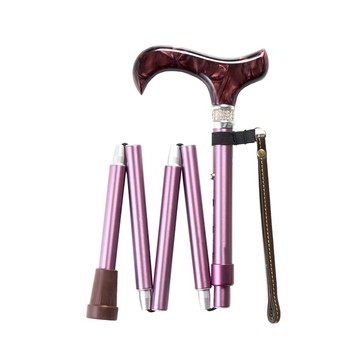 【海夫健康】Merry Sticks 悅杖醫療用手杖(未滅菌)皇家系列 施華洛世奇水鑽 EZjoint折疊手杖(鑽酒紅)