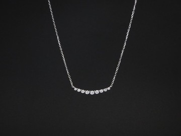 Peninsula 天然鑽石微笑18K金套鍊【仁愛精品店】