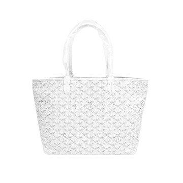 Goyard Artois PM 小號 帆布拉鍊肩背托特包(白)