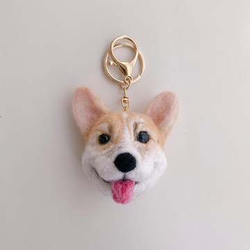 寵物羊毛氈頭像客製/鑰匙圈/別針