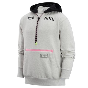 NIKE NBA Team31 Courtside 刷毛 連帽T恤-灰黑-DR9084025