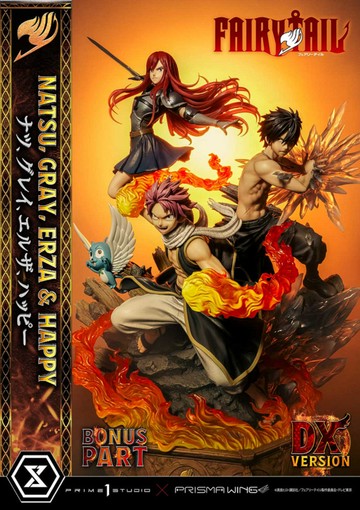 【Prime 1 Studio】 CMFT-01DXS FAIRY TAIL魔導少年 納茲·多拉格尼爾&格雷 佛爾帕斯塔&艾爾莎·史卡雷特&哈比 豪華特典版 雕像