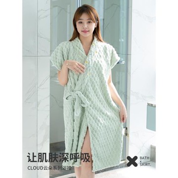 浴巾家用女可穿可裹巾比純棉全棉吸水大人情侶浴裙浴袍式2025新款