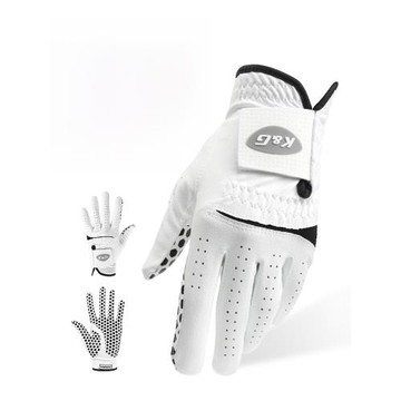 高爾夫球手套 男 小羊皮硅膠粒防滑軟布手套可水洗防滑男士左單只