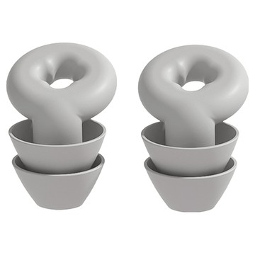 SUNORO 雙層助眠防水耳塞 強降噪矽膠款 灰色  1組  2個裝