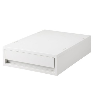 MUJI 【桌上型】PP盒薄型(正反疊)_白灰