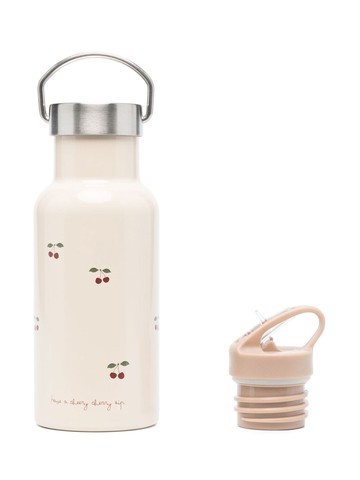 Konges Sløjd - cherry-print water bottle - kids - stainless steel - One Size - Neutrals