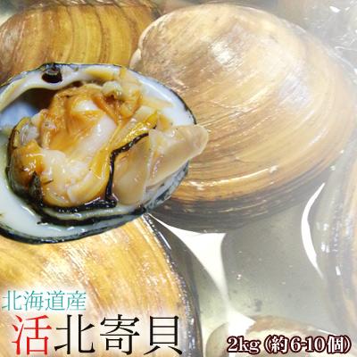 ほっき貝 活 送料無料 2kg 約6-10個 北海道産 ホッキ貝 北寄貝 沖縄は送料別途加算 御歳暮 クリスマス 正月