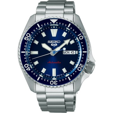 SEIKO 5 Sports SKX 經典復刻機械錶 開學季好禮-銀X藍/42.5mm (SRPL83K1/4R36-17K0B)