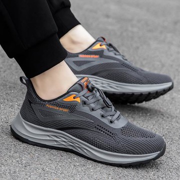 中老年爸爸鞋子春夏透氣休閑運動老北京布鞋防滑軟底老人健步鞋男