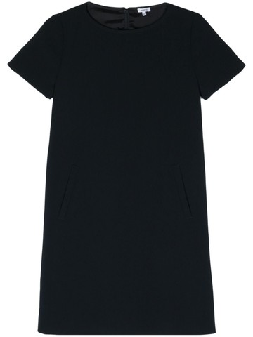ASPESI - round-neck crepe shift dress - women - Viscose/Polyester/Triacetate - 44 - Blue