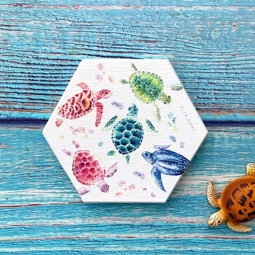 海龜硅藻土杯墊