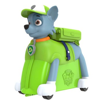 哈樂維 汪汪隊騎乘旅行箱 配有專屬可拆背包 具有收納功能  路馬 綠色 + 灰色  1個