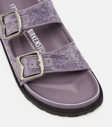Birkenstock 1774 Arizona velvet slides