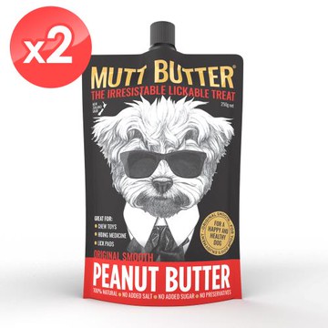 【Mutt Butter】寵物犬用絲滑花生醬擠壓包 2包組 (250公克/包) /狗狗零食/紐西蘭原裝