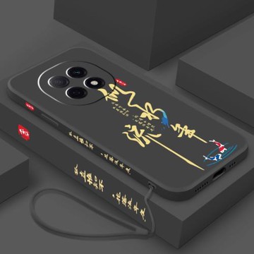 適用OPPOA5Pro手機殼新款oppoA5似水流年液態硅膠A5 5G全包防摔軟殼A5por網紅潮牌文字A5活力版保護套男女款