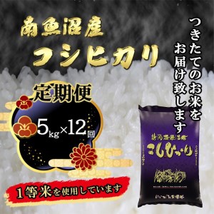 南魚沼産コシヒカリ5kg×12回