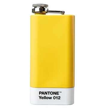 PANTONE 不銹鋼便攜酒壺 150ml 黃色 戶外休閒用品  1個