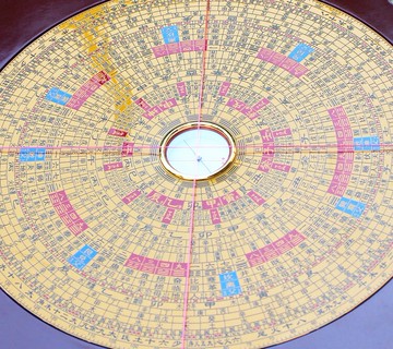 興寧集福堂6寸綜合盤26層黃面羅盤純銅面板天池靈敏配木盒