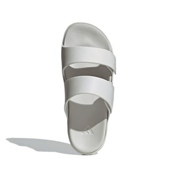 ADIDAS 愛迪達 阿迪達斯 舒適 抓地力佳 男女運動拖鞋- 灰白 ZNSORY SANDAL - JI1856