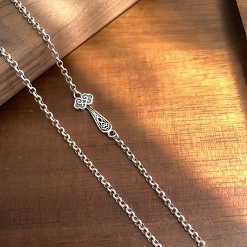小寶S925純銀國潮風如意項鏈女輕奢小眾設計高級鎖骨鏈2022年