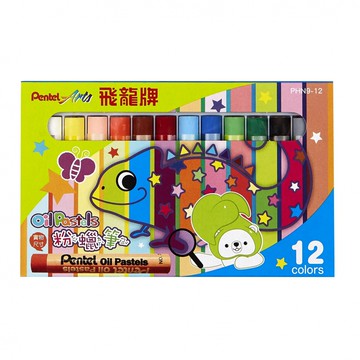 【 Pentel 飛龍 】PHN9 12色粉蠟筆  /盒 PHN9-12