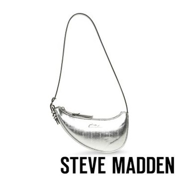 STEVE MADDEN-輕奢素面馬鞍肩背包 BICY-E-銀色