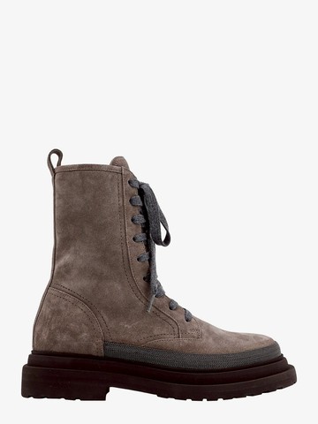 Suede boots with precious contour - BRUNELLO CUCINELLI - gender_Woman