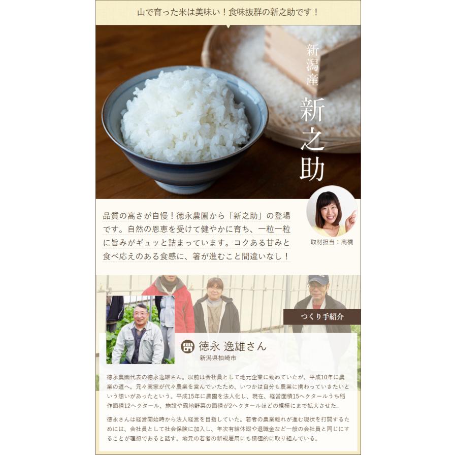 新潟産新之助 無洗米2kg 徳永農園 送料無料