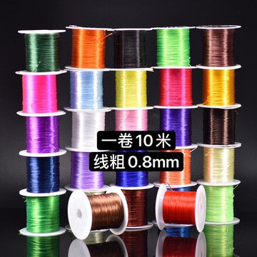 進口水晶扁形彈力線 石榴石珍珠瑪瑙串珠繩松緊線彈力繩 穿珠子線