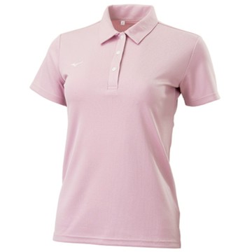 MIZUNO 美津濃 短袖上衣 女 POLO衫 粉 32TAC31867