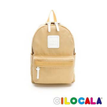 【台灣總代理】CILOCALA 亮彩尼龍防潑水後背包-小 芒草駝