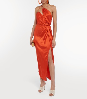 The Sei One-shoulder silk midi dress