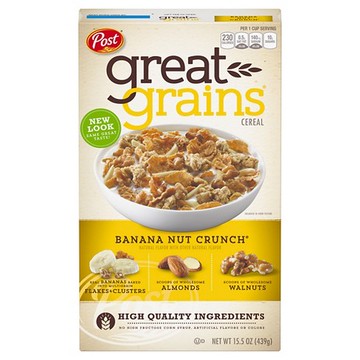 [家速配]Post香蕉堅果早餐穀片