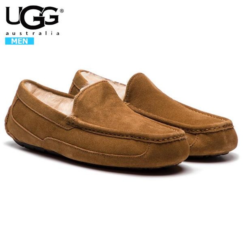 UGG アグ モカシン アスコット メンズ ファー ローファー スリッポン