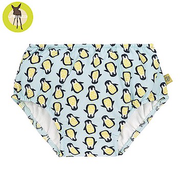 德國Lassig-嬰幼兒抗UV游泳尿布褲-薄荷企鵝