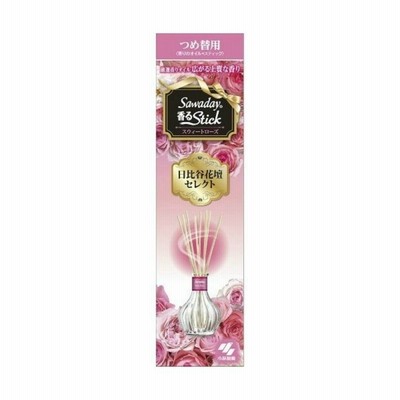 【送料無料・まとめ買い×5点セット】小林製薬 消臭元香るstick つめ替用 日比谷花壇セレクト スウィートローズ 70ml